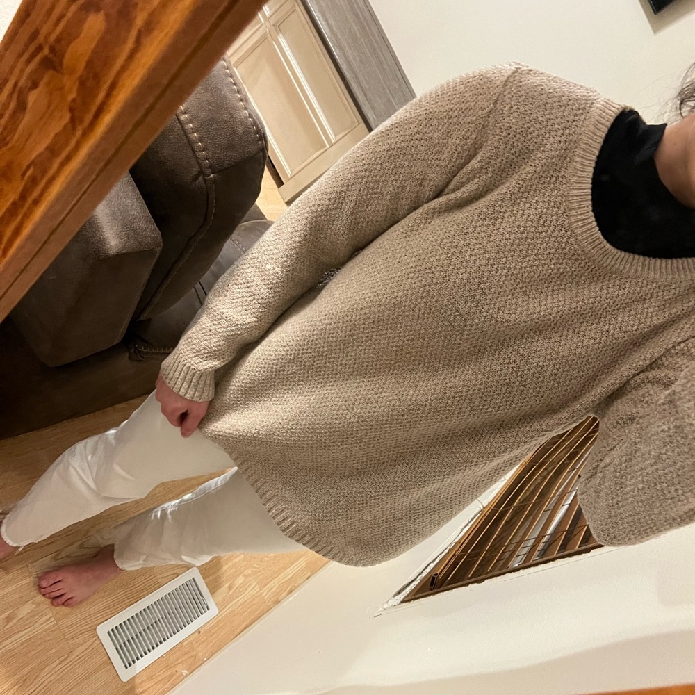 Pink Clover L knit beige sweater